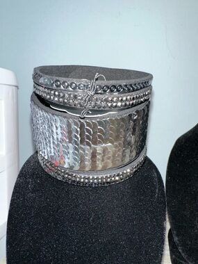 Silver Sequin Wrap Bracelet - Women Accessories